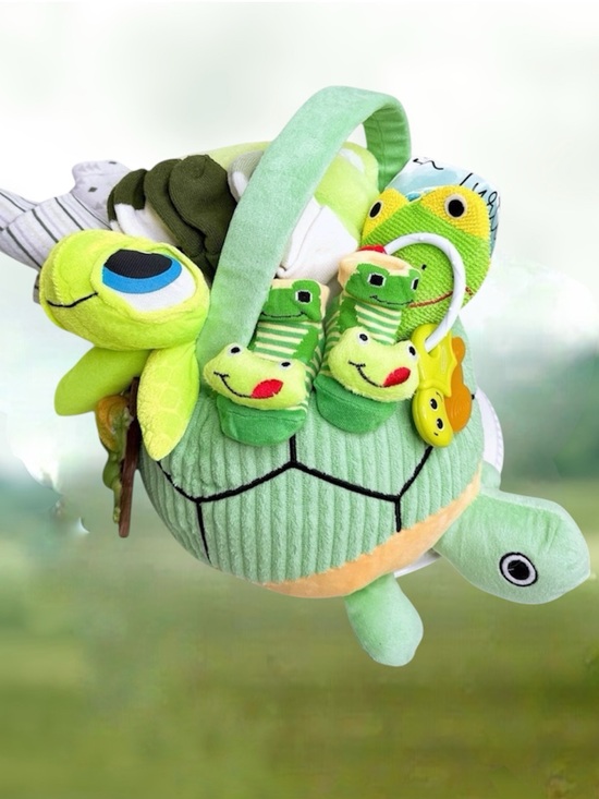 Handmade Other - Turtle Baby Boy Gift Basket, Baby Shower Gift
